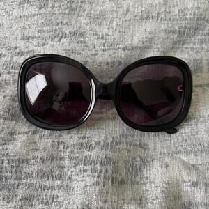 Judith leiber black sunglasses with